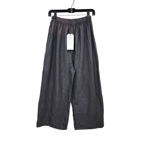 Cynthia Ashby Women's 100% Linen Wide Leg Pull Pant - S - Picture 1 of 7